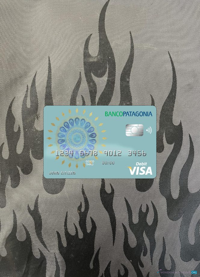 Download Argentina Banco Patagonia bank visa card debit card photolook front Photoshop template